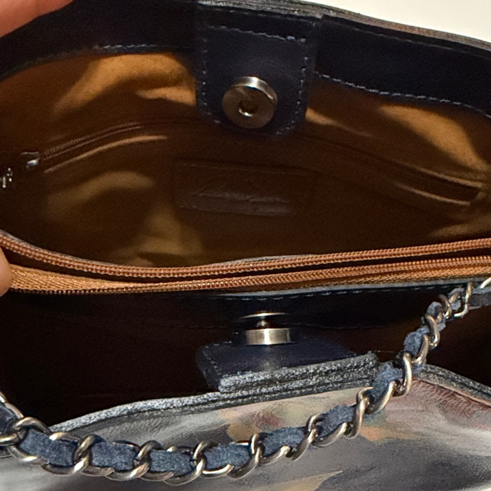 Patricia Nash Le Fleur Leather Ledra Bucket Crossbody Bag Chain-Shoulder NWT - Picture 5 of 11